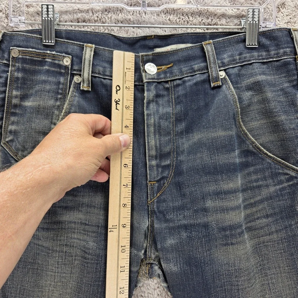 VTG Levis Engineered Jeans Mens Blue Twisted Buckle Back Dark Wash Fits 32x30